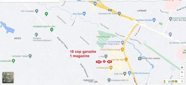 Tirane, shes 18 garazhe me qepen Kati -1, 350 m² 189.000 Euro (Astir, Vila L)