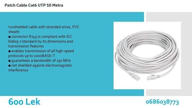Tirane, shes Patch Cable Cat6 UTP 10 Metra 600LEK