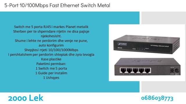 Switch 5 porta Metalik
