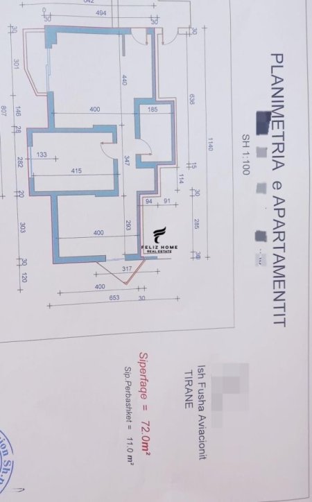 SHITET APARTAMENT,ISH FUSHA AVIACIONIT,127.000 EURO.