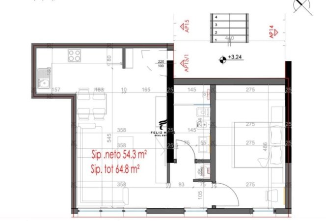 SHITET APARTAMENT,RRUGA ELBASANIT,103.700 EURO.