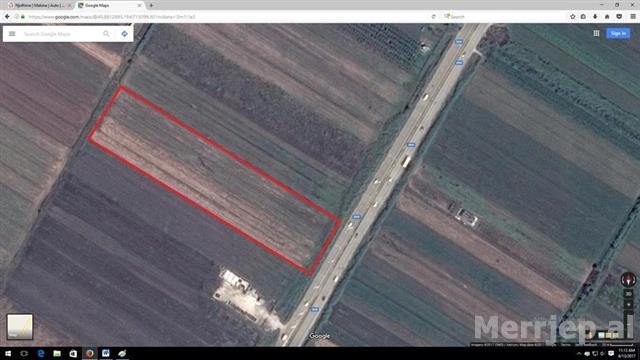 Lushnje, shes toke anes autostrades Lu - Fr, 6.800 m² 17 Euro/m²