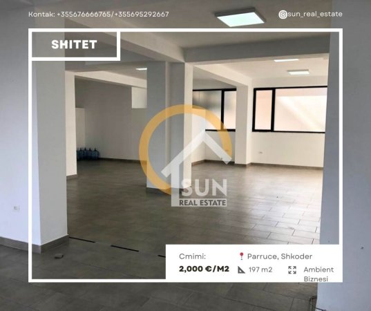 Shkoder, shitet ambjent biznesi Kati 0, 197 m² (PARRUCE, SHKODER)