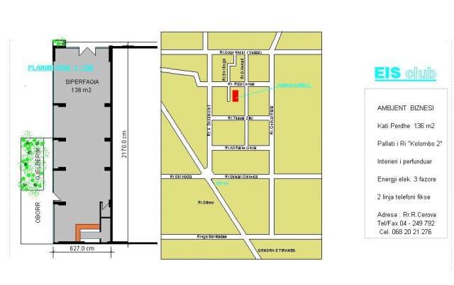 Tirane, shes ambjent biznesi Kati 0, 140 m² 199.500 Euro (Rr. Riza Cerova, prane shkolles 4 Deshmoret)