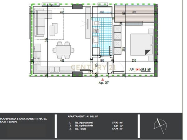 Tirane, shes 1+1 Kati 1, 68 m² 68600 € (Paskuqan)