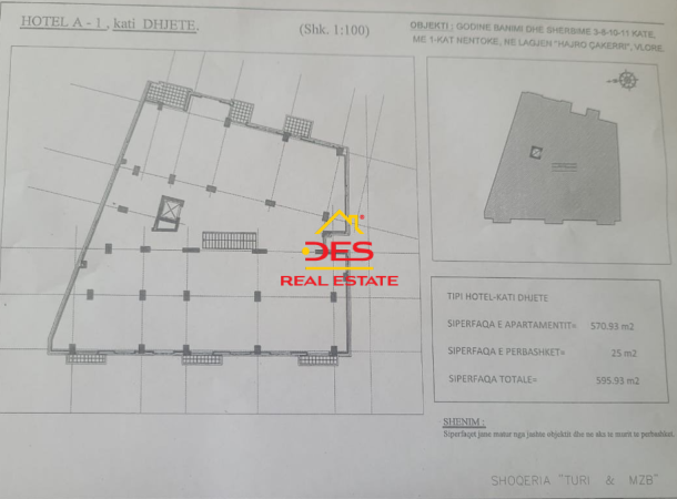 Vlore, shitet hotel Kati 10, 595 m² 804.505 € (Rruga Ismail Qemali)