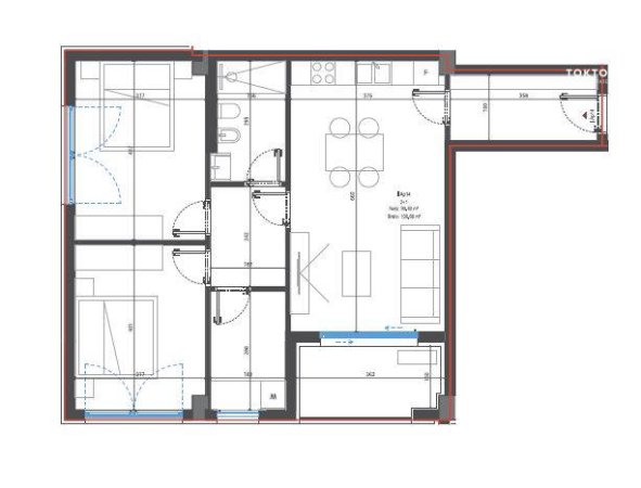 Tirane, shitet apartament 2+1+Ballkon Kati 1, 107 m² 298.270 € (Santorini Village Residence) TT 993