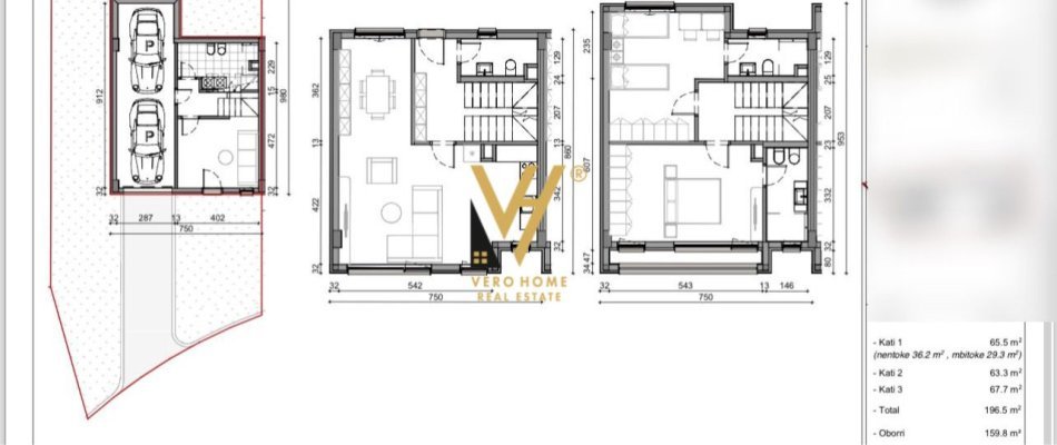 Tirane, shitet Vile 3+1+Ballkon Kati 0, 289 m² 300.000 € (FARKE)