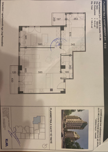 Apartament 2+1 per Shitje tek Alba Residence.