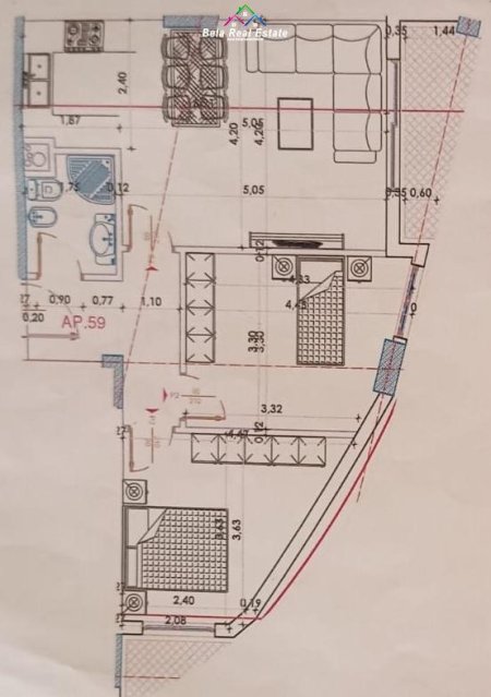 Tirane, shes apartament 2+1 Kati 8, 95 m² 129.000 € (yzberisht)