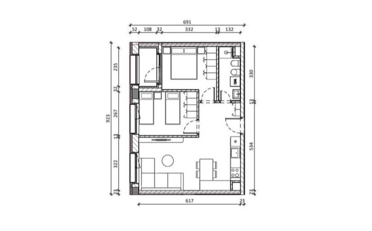 Tirane, shes apartament 2+1+Ballkon Kati 7, 723 m² 101.001 € (Ali dem)