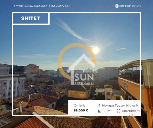 Shkoder, shitet apartament 2+1+Ballkon Kati 6, 80 m² 88.000 € (QENDER, SHKODER)