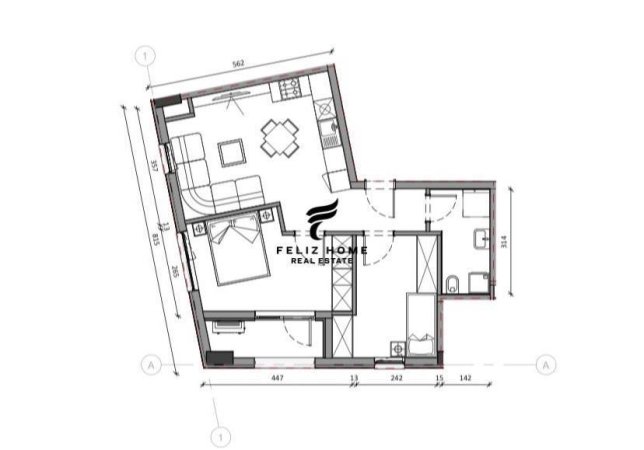 Tirane, shitet apartament 2+1 Kati 4, 75 m² 105.000 € (Ali Demi)