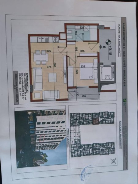 Tirane, shitet apartament 1+1 Kati 2, 64 m² 108.000 € (Porcelan)