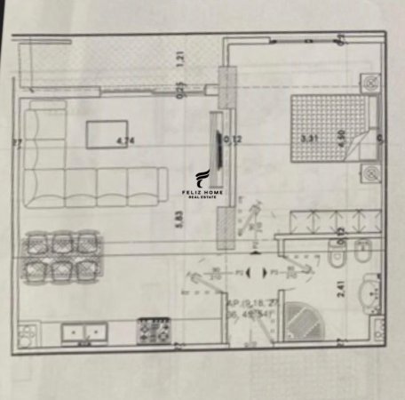 Tirane, shitet apartament 1+1+Ballkon Kati 2, 73 m² 88.272 € (YZBERISHT)