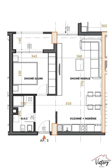 Tirane, shitet apartament 1+1 Kati 10, 71 m² (Fusha e aviacionit)