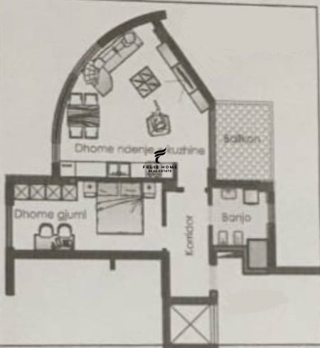 Tirane, shitet apartament 1+1+Ballkon Kati 2, 81 m² 97.800 € (FRESKU)