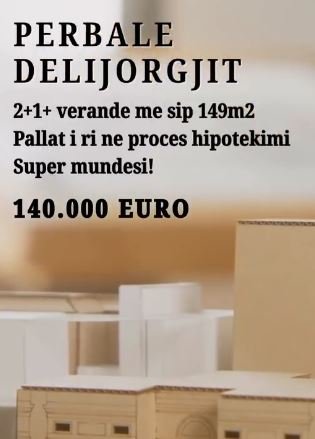 Tirane, shitet apartament 2+1 , 149 m² 140.000 € (Delijorgji)