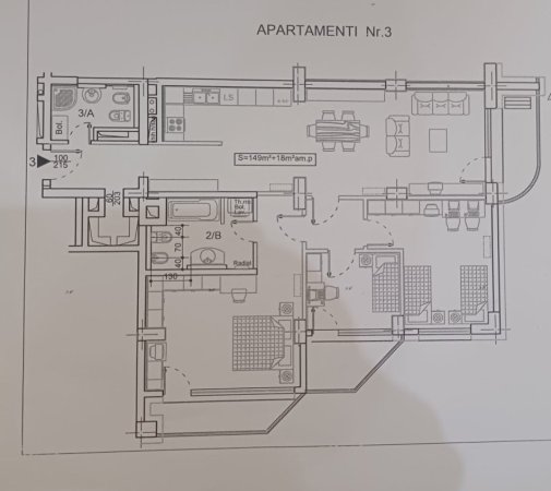 Tirane, shitet apartament 3+1 Kati 4, 167 m² 551.000 € (bllok)