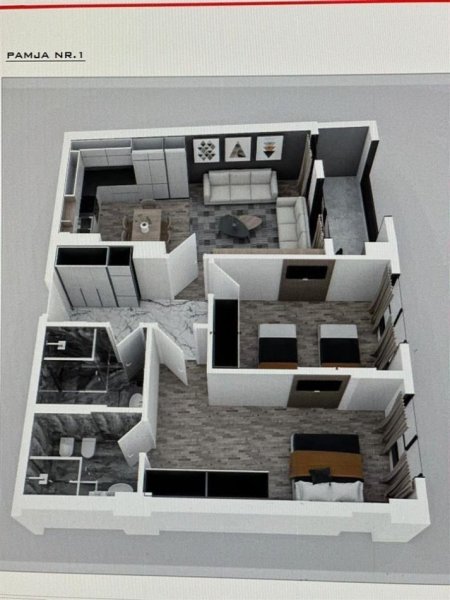 Tirane, shitet apartament 2+1+Ballkon Kati 2, 106 m² 169.600 € (STACIONI TRENIT)