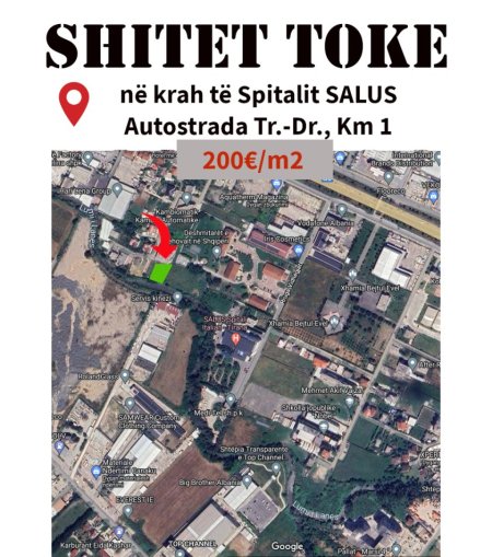 Tirane, shes truall 700 m² 140.000 Euro (pranë Top Channel – Mëzez)