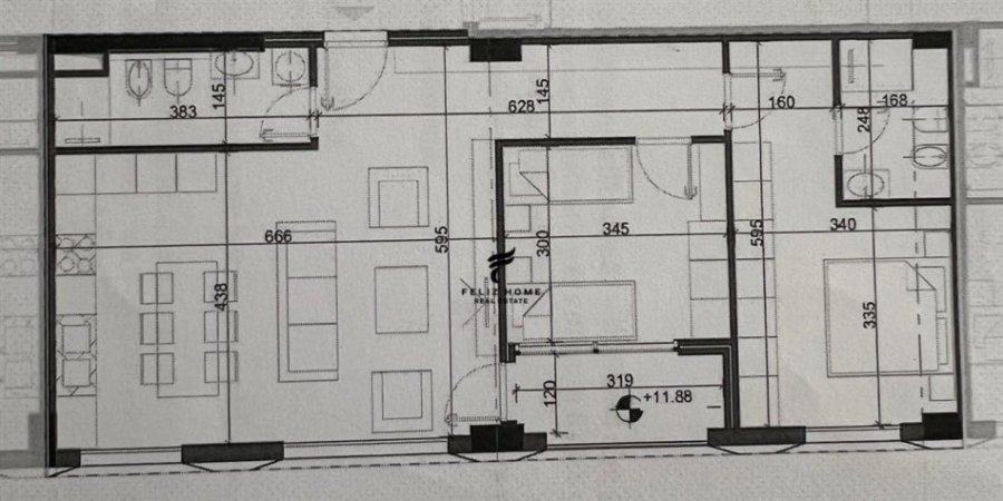 Tirane, shitet apartament 2+1+Ballkon Kati 3, 102 m² 150.000 € (STACIONI TRENIT)
