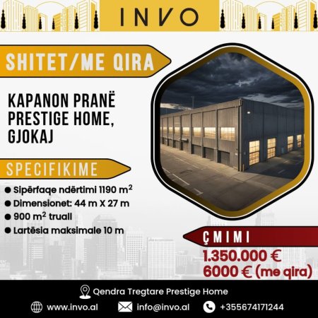 Tirane, jepet me qera magazine , 1.190 m² 6.000 € (VORE, AFER PRESTIGE HOME)