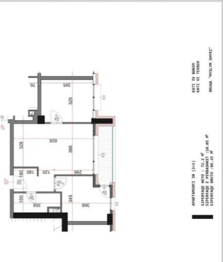 Tirane, shitet apartament 2+1 Kati 3, 84 m² 252.000 € (Myslym Shyri)