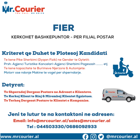 Fier, Kerkohet Bashkepuntor si Perfaqesues te Sherbimeve Postare