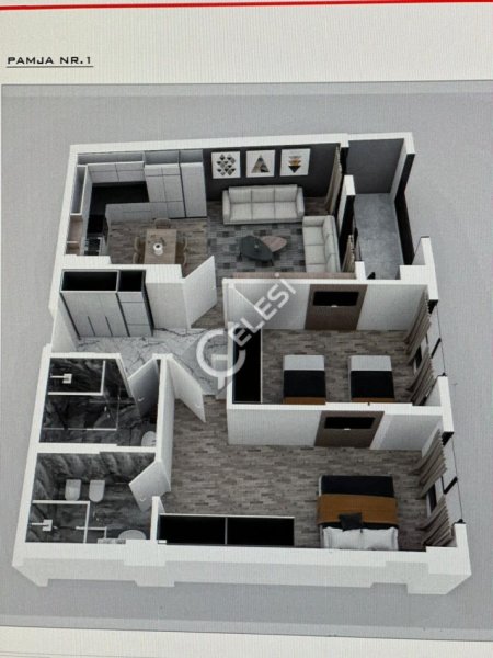 Tirane, shitet apartament 2+1+Ballkon Kati 2, 106 m² 175.000 € (STACIONI I TRENIT PRANE SPAK)