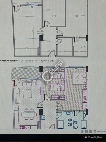 Tirane, shitet apartament 2+1+Ballkon Kati 2, 106 m² 175.000 € (STACIONI I TRENIT PRANE SPAK)