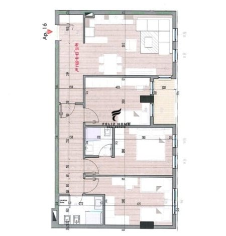 Tirane, shitet apartament 3+1 Kati 2, 116 m² 102.000 € (UNIVERS CITY)
