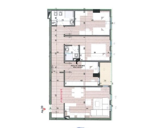 Tirane, shitet apartament 3+1 Kati 3, 116 m² 102.000 € (UNIVERS CITY)