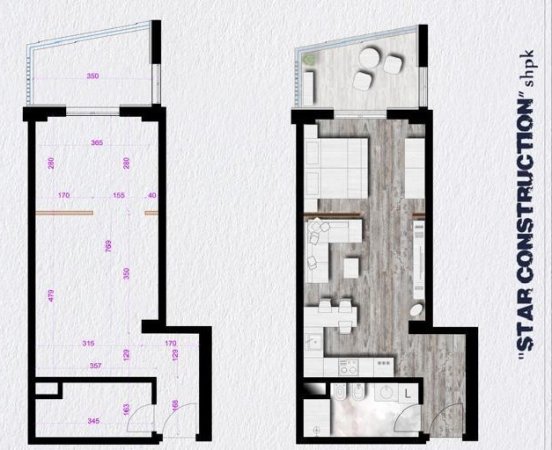Tirane, shitet apartament 1+1+Ballkon Kati 4, 59 m² 88605 € (Don Bosko)