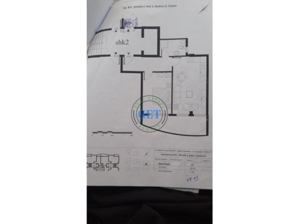 Durres, shitet apartament 1+1 , 70 m² 71.000 € (Golem)