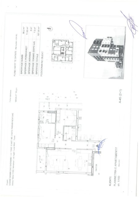 Tirane, shitet apartament 2+1 Kati 7, 87 m² 165.000 € 