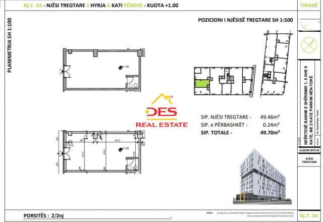 Tirane, shitet 49 m² 1.700 Euro/m2