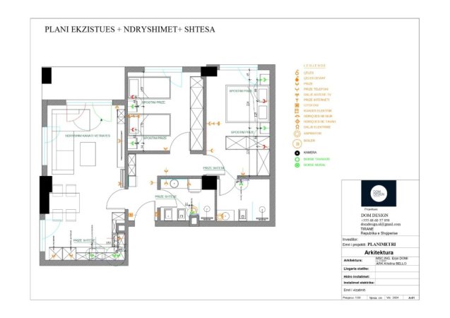 SHITET APARTAMENT 2+1+2 TUALETE+BALLKON 154,200 EURO KOMPLEKSI AURA (KOMISION 0)
