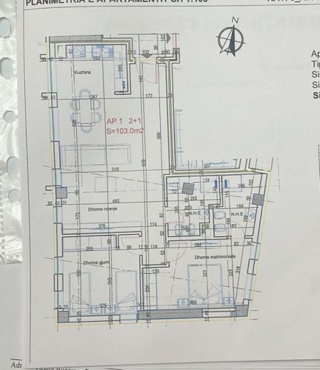 Tirane, shitet apartament 2+1+Ballkon Kati 6, 120 m² 174.000 € (Ali Visha)
