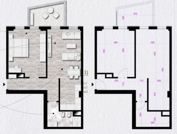 Tirane, shitet apartament 1+1+Ballkon Kati 7, 78 m² 124.800 € (Don Bosko)