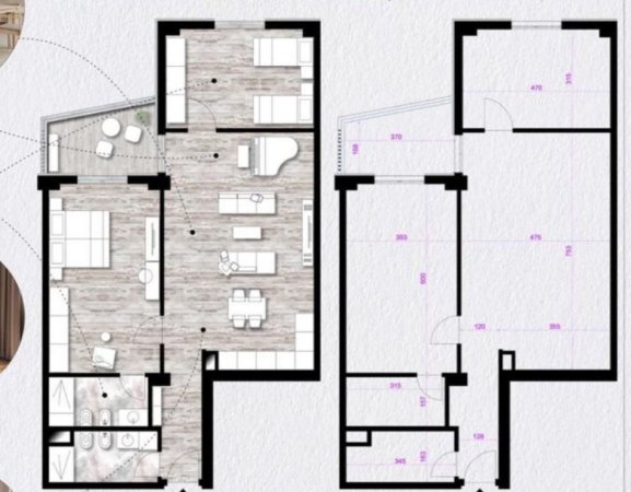 Tirane, shitet apartament 2+1+Ballkon Kati 3, 123 m² 185.115 € (Don Bosko)