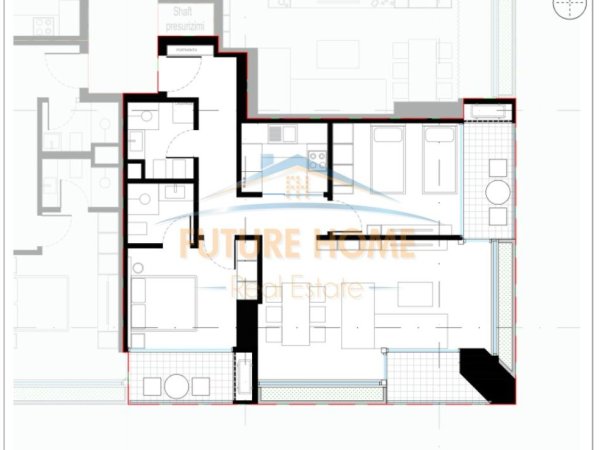Tirane, shitet apartament 2+1+Ballkon Kati 18, 120 m² 216.000 € (RRUGA DRITAN HOXHA, LAPRAK)