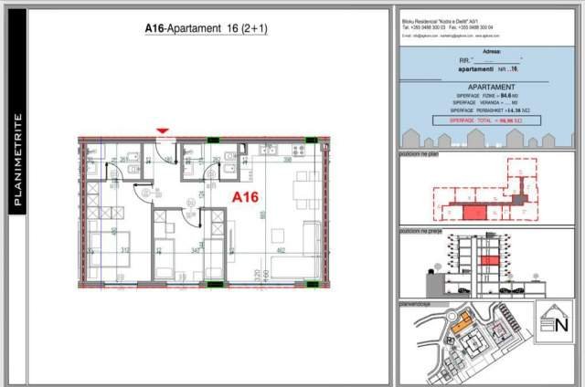 Tirane, shes zyre Kati 3, 99 m² 128.000 Euro (Rruga e Zallit)