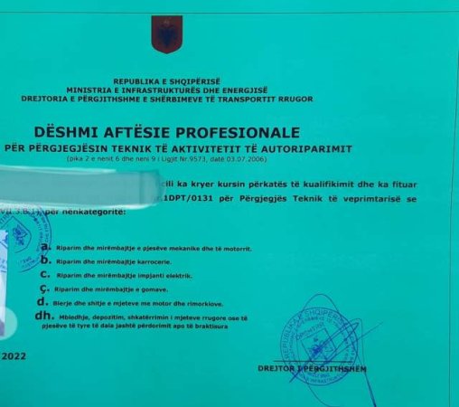 Tirane, ofroj DAP për Përgjëgjësin Teknik  1 Leke