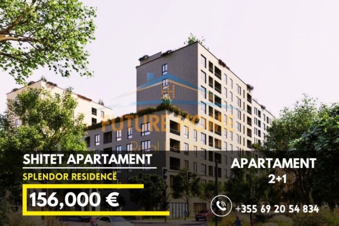 Tirane, shitet apartament 2+1 Kati 6, 104 m² 156.000 € (Splendor Residencë, TV KLAN)