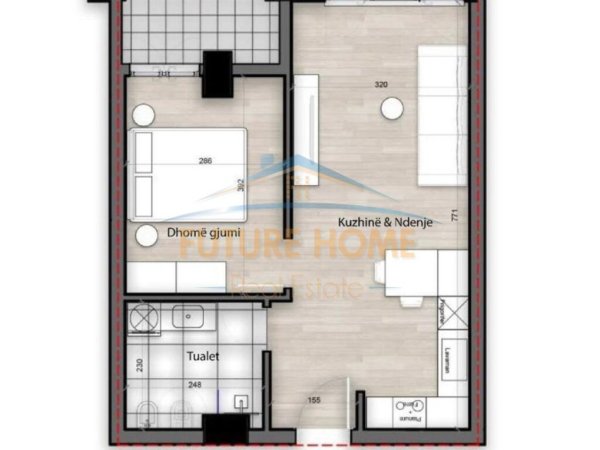 Tirane, shitet apartament 1+1 Kati 1, 66 m² 97.000 € (Splendor Residencë TV KLAN)