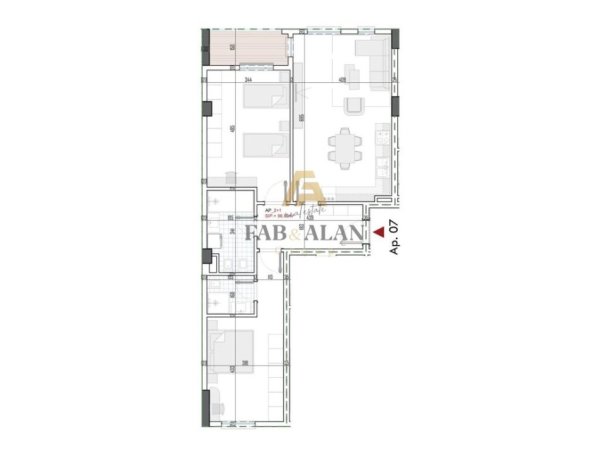 Tirane, shitet apartament 2+1+2 Kati 2, 113 m² 102.000 € (Kamez, Pajtoni Group)