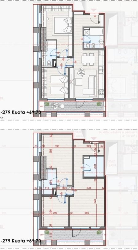 Tirane, shes apartament 2+1+Ballkon Kati 19, 120 m² 221.900 € (Manhattan Residence)