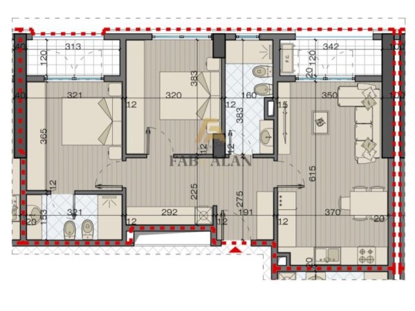 Tirane, shitet apartament 2+1+2 Kati 5, 106 m² 186.000 € (Bulevardi i Ri)