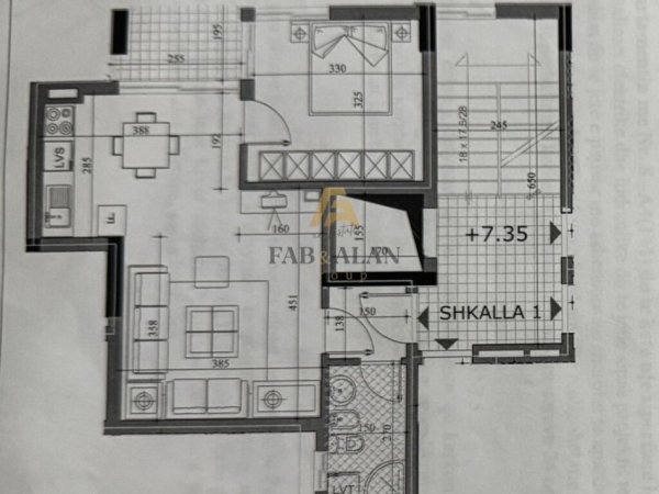 Tirane, shitet apartament 1+1 Kati 2, 63 m² 85.000 € (Astir, rruga Loni Ligori)